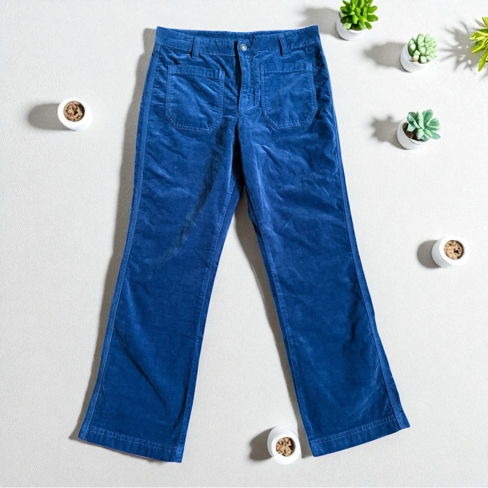 Free People We The Free Jayde Cord High Rise Moody Blue Pants Size 12 - Picture 1 of 11